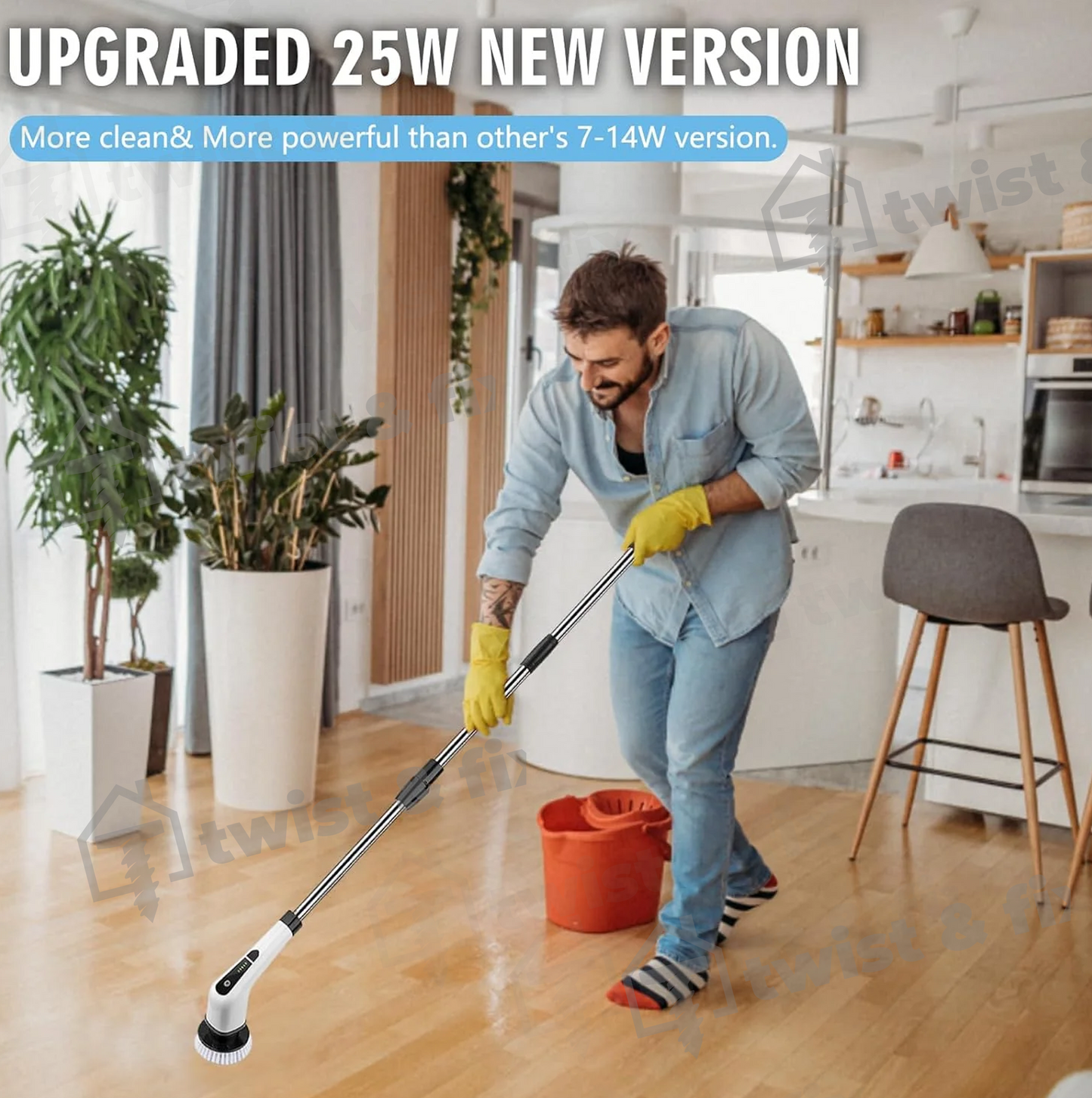 TwistAndFix™ 7 In 1 Electric Cleaning Scrub Brush