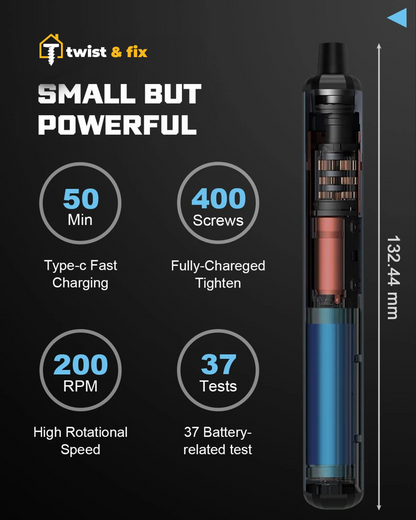 TwistAndFix™ 68 In 1 Mini Precision Electric Screwdriver Set