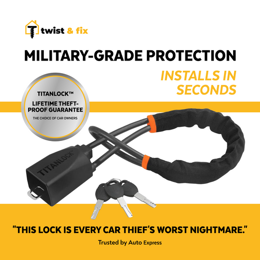 TwistAndFix™ Steering Wheel Anti-Theft Lock