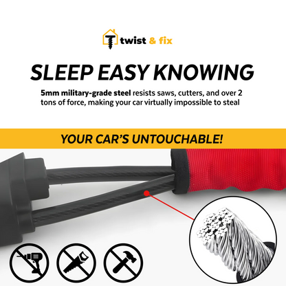 TwistAndFix™ Steering Wheel Anti-Theft Lock