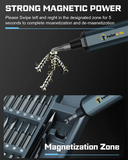 TwistAndFix™ 68 In 1 Mini Precision Electric Screwdriver Set