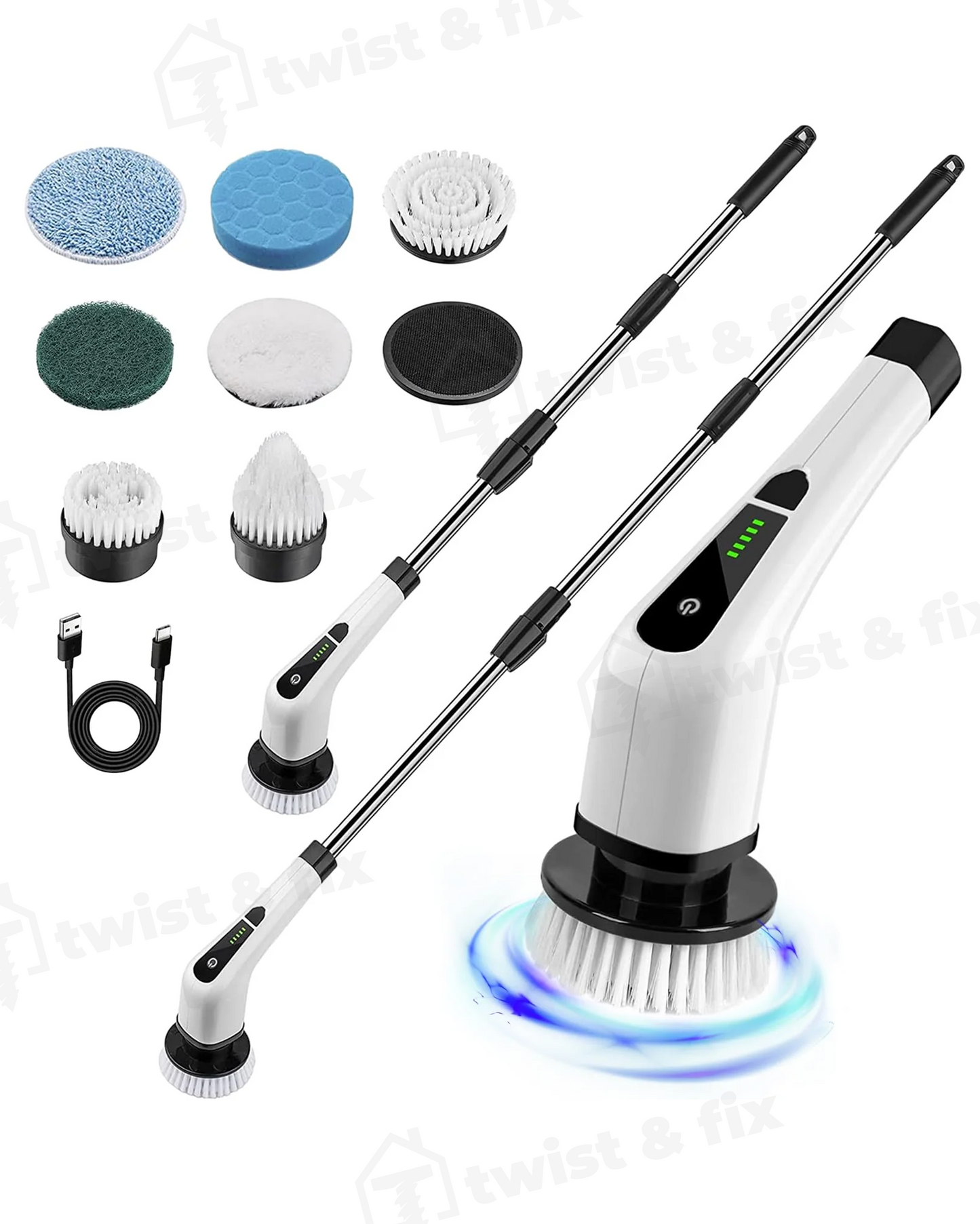 TwistAndFix™ 7 In 1 Electric Cleaning Scrub Brush